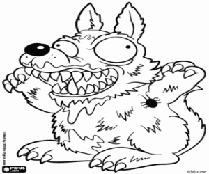 Coloriage Waste Wolf, le loup des déchets