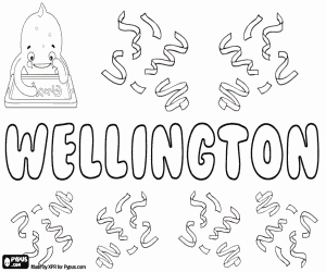 Coloriage Wellington, prénom masculin