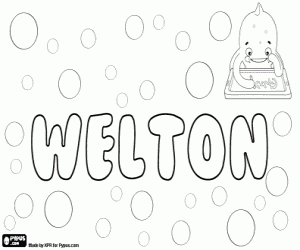 Coloriage Welton, prénom masculin