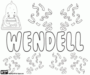 Coloriage Wendell, nom anglais