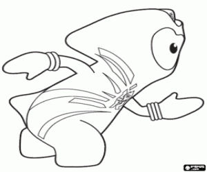 Coloriage Wenlock en compétition olympique