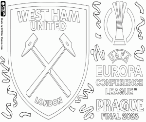 Coloriage West Ham, champion de Conférence 2022-2023