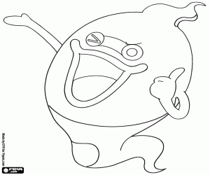 Coloriage Whisper, fantôme de Yo-kai Watch
