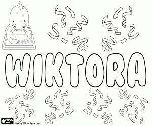 Coloriage Wiktora, féminin de Wiktor