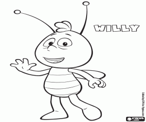 Coloriage Willy, le grand ami de Maya