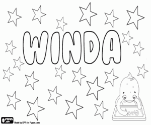 Coloriage Winda, nom africain