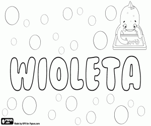 Coloriage Wioleta, variante de Wioletta