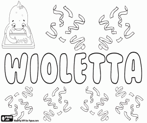 Coloriage Wioletta, nom polonais