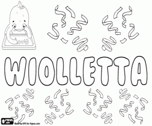 Coloriage Wiolletta, variante de Wioleta