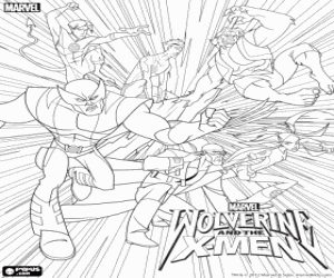 Coloriage Wolverine et les X-Men
