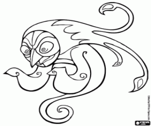 Coloriage Wuya, personnage de Xiaolin