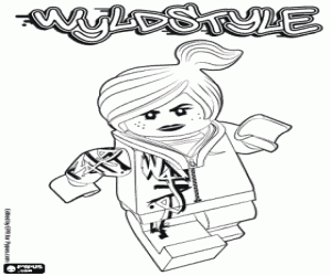 Coloriage Wyldstyle, un personnage Lego