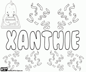 Coloriage Xanthie, variante de Xhante