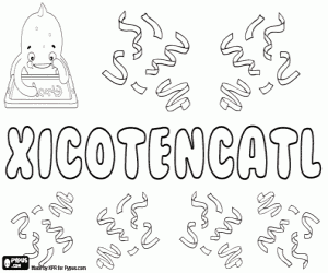 Coloriage Xicoténcatl, nom de la Mésoamérique