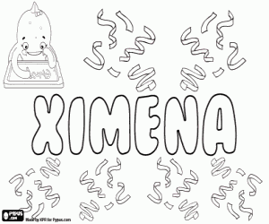 Coloriage Ximena, dérivé de Ximeno