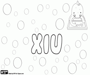Coloriage Xiu, prénom féminin chinois