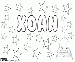 Coloriage Xoán, nom galicien pour garçon