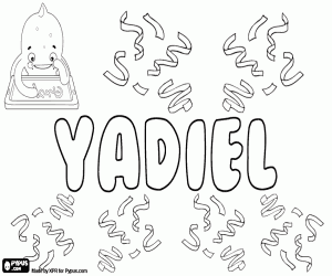 Coloriage Yadiel, variante de Yehudiel