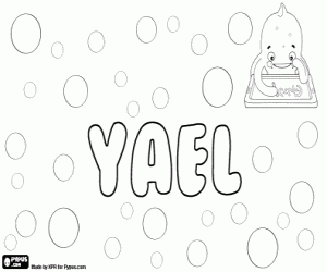 Coloriage Yael, nom masculin
