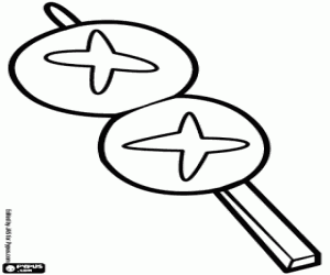 Coloriage Yaki Shitake, champignons japonais