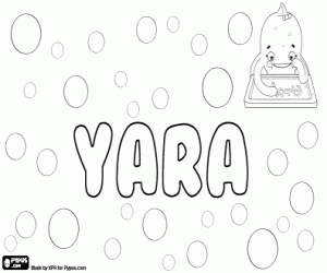 Coloriage Yara, nom de jeune fille