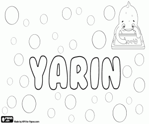 Coloriage Yarine, nom unisexe