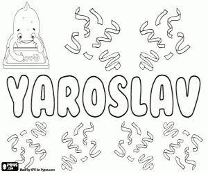 Coloriage Yaroslav, variante de Iaroslav