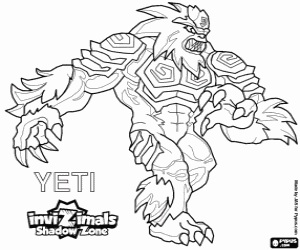 Coloriage Yeti, Invizimals Shadow Zone