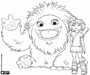 Coloriage Yi et l'Everest de Abominable