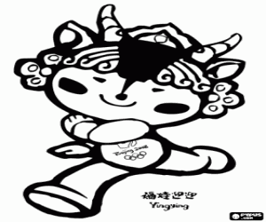 Coloriage Yingying, mascotte de Beijing 2008