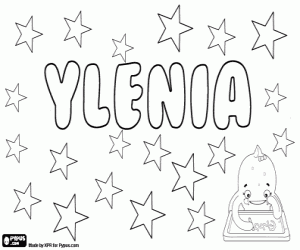 Coloriage Ylenia, variante de Ilenia