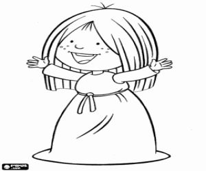 Coloriage Ylvi, amie de Vicky le Viking