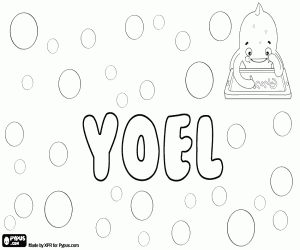 Coloriage Yoel, nom pour enfant