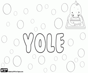 Coloriage Yole, variante de Iole