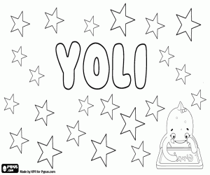 Coloriage Yoli, diminutif de Yolanda