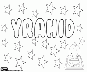 Coloriage Yrahid, nom de jeune fille