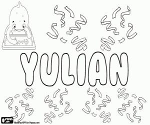 Coloriage Yulian, variante de Julian