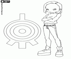 Coloriage Yumi, personnage de Code Lyoko