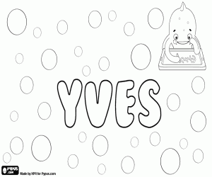 Coloriage Yves, nom français