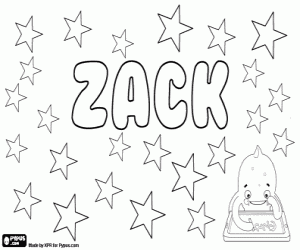 Coloriage Zack, diminutif anglais