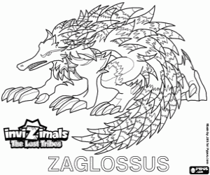 Coloriage Zaglossus, Invizimals The Lost Tribes