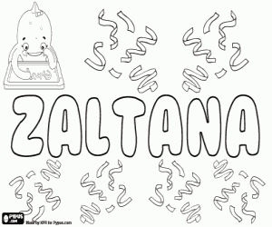 Coloriage Zaltana, nom de jeune fille