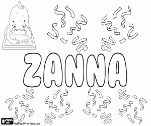 Coloriage Zanna, diminutive femelle