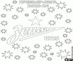 Coloriage Zenit, champion de Russie 2023-2024