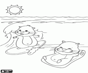 Coloriage Zhu Zhu Pets sur la plage