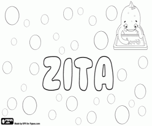 Coloriage Zita, nom féminin