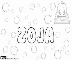 Coloriage Zoja, nom en diverses langues