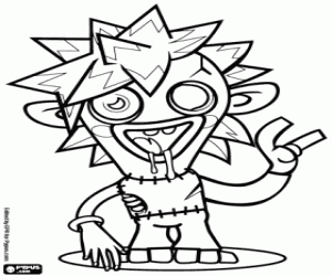 Coloriage Zommer de Moshi Monsters