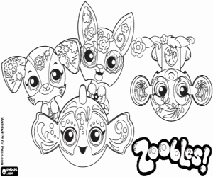 Coloriage Zoobles, du printemps à la vie