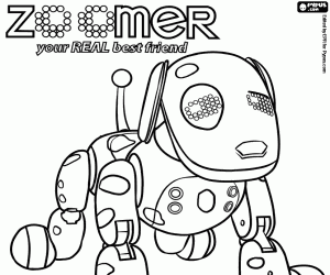 Coloriage Zoomer, le chien robot interactif